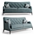 Retro-Chic Nest Sofa 3D model small image 1