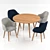 Modern Berki Chair and Asher Table 3D model small image 1