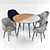 Modern Berki Chair and Asher Table 3D model small image 3