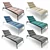 Ultimate Comfort Padded Sling Chaise 3D model small image 2