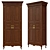 Classic Wood Wardrobe 1000mm 3D model small image 1