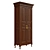 Classic Wood Wardrobe 1000mm 3D model small image 2