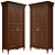 Solid Wood Wardrobe 1200mm 3D model small image 2