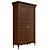 Elegant Wooden Wardrobe 3D model small image 2