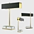 Elegant Glass Base Desk Lamp 3D model small image 1