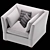 Belgian Shelter Armchair: Elegant and Comfortable 3D model small image 2