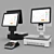 QR Code Cashier Scanner 3D model small image 1