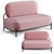 Modern Pink Sofa Angelina 3D model small image 1
