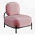 Rose Blush Angelina Armchair 3D model small image 1