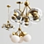 Elegant Modo 5 Brass Pendant 3D model small image 1