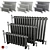 Vintage Cast Iron Radiators 3D model small image 1