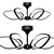 Borges 2563: Stunning LED Ceiling Chandelier 3D model small image 1