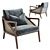 Stylish Perfil Lounge Chair 3D model small image 1