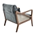 Stylish Perfil Lounge Chair 3D model small image 2