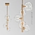 Elegant 5-Light Glass Chandelier 3D model small image 1