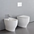 Fox Collection | Ceramic WC & Bidet Set 3D model small image 1