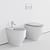 Fox Collection | Ceramic WC & Bidet Set 3D model small image 3