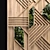 Natural Wood Vertical Garden Panel 3D model small image 2