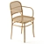 Elegant Thonet Vienna Rattan Chair 3D model small image 1