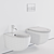 Esedra Bull Wall-Hung WC: Modern & Stylish Toilet 3D model small image 3