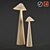 Modern Kino Wood Floor Lamp 3D model small image 1