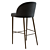 Elegant Velvet Camille Bar Stool 3D model small image 5