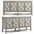 Elegant Diamante Console Table 3D model small image 1