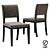 Velvety Grey Sara Dining Chair 3D model small image 1