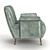 Elegant Bardot Armchair: Covet House 3D model small image 2