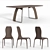 Modern Brenta Table with Lisetta Chair 3D model small image 2