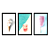 Artistic Trio: Set of Paintings 3D model small image 1