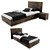 Dofa Single Bed: Sleek and Versatile 3D model small image 1