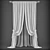 Elegant Sheer White Curtains 3D model small image 2