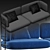 Classic Blue 3D Sofa: Stylish Minimal Design 3D model small image 3