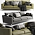 Modern Italian Design: B&B Italia Harry Sofa 3D model small image 1