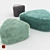 Title: Elegant Stone Poofs 3D model small image 2