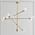 Vintage-inspired 6-Light Linear Chandelier 3D model small image 3