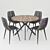 Elegant Teramo Chair & Amber VEGA Table 3D model small image 1