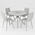 Elegant Teramo Chair & Amber VEGA Table 3D model small image 2