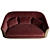 37% OFF Minotti Giglio: Red Velvet Sofa 3D model small image 2