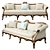 Elegant George III Chippendale Sofa 3D model small image 1