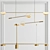 Sleek Linear Shape Pendants - 3 Varieties 3D model small image 2