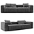 KraftBloom Wooden Sofa: 320x127x85cm 3D model small image 1