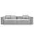 KraftBloom Wooden Sofa: 320x127x85cm 3D model small image 2
