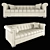 Elegant Hilaire Sofa: Comfortable, Stylish 3D model small image 1