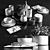 Industrial Noir Table Setting 3D model small image 3