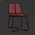 Elegant Upholstered Dining Chair 3D model small image 3