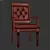 Sophisticated Barney Dining Chair 3D model small image 3