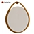 Zara Home Wooden Mirror 3D model small image 1