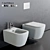 Italian Elegance: Quadra Wall-Hung WC 3D model small image 1